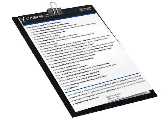 Cyber insurance checklist graphic