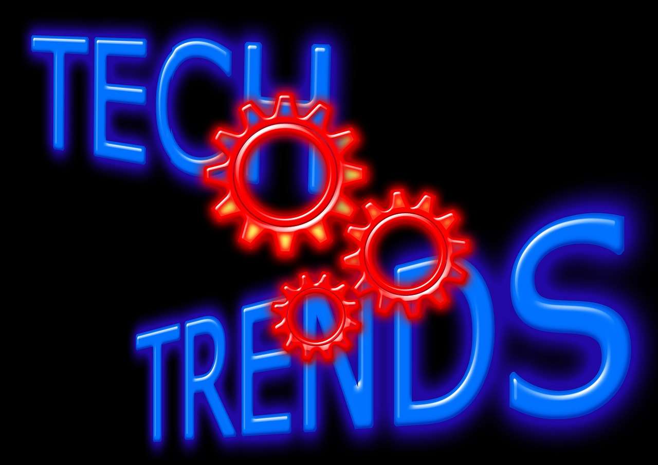 Tech Trends graphic with gears